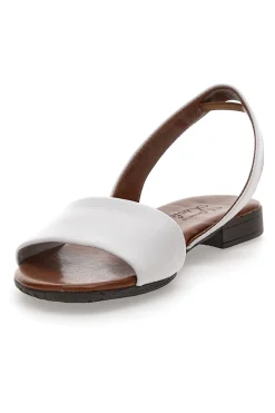 Sandali Flat Bianchi Con Sottopiede In Pelle Pittarello Look 225140