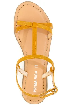 Sandali Flat Ocra Prima Riga 03