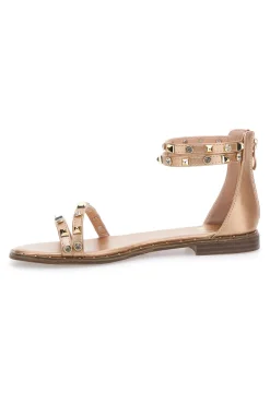 Sandali Flat Oro Rosa Con Borchie Me & Me 2535