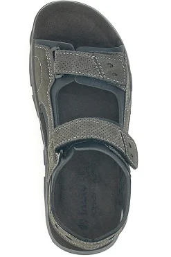 Sandali Grigi Con Strappi e Plantare In Pelle Inblu 08 To