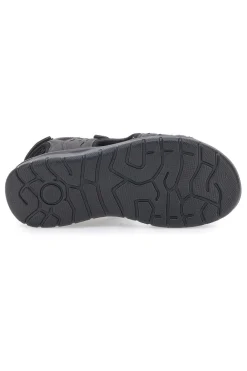 Sandali Grigi Con Strappi in Velcro Johes Land 3104