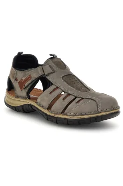 Sandali grigi in vera pelle traforata Pittarello eco 2613004