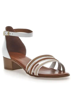 Sandali in Vera Pelle Bianchi-Marroni Pittarello Look 243130