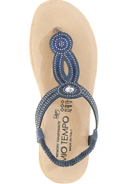 Sandali infradito blu con strass MIO TEMPO LR253421