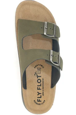 Sandali kaki con doppia fibbia Fly Flot 781714C