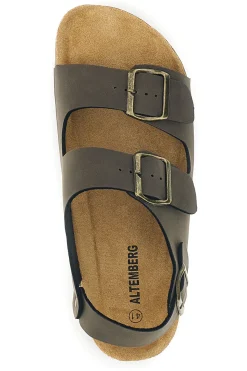 Sandali marrone tripla fibbia Altemberg 101