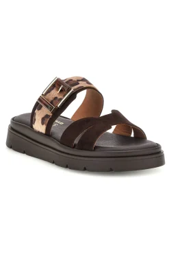 Sandali marroni con dettaglio animalier Pittarello focus MK3853361