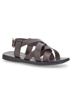 Sandali marroni con fasce incrociate Pittarello Sun 4415