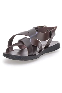 Sandali marroni con fasce incrociate Pittarello Sun 4415