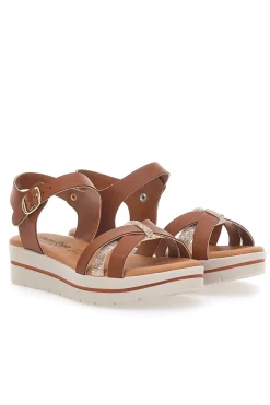 Sandali Marroni Con Platform Made in Italy PRIMA RIGA 1