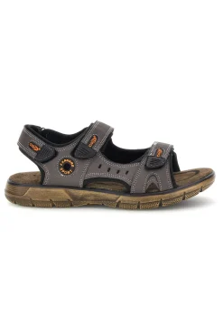 Sandali marroni con sottopiede in vera pelle Canguro CA1014