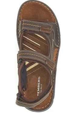 Sandali Marroni Con Strappi in Velcro Altemberg 2406