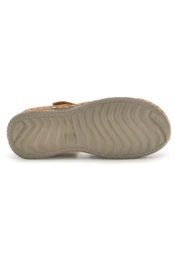 Sandali Marroni con Zeppa e Doppio Cinturino Mio tempo KLQ24824