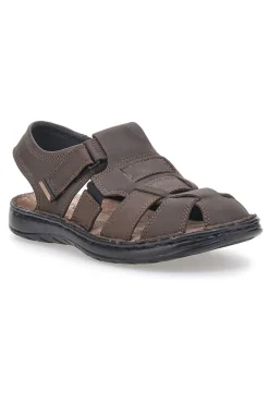 Sandali Marroni in Pelle con Chiusura a Fasce MARMADUKE 3335