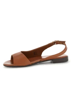 Sandali marroni in pelle con cinturino Pittarello look 225110