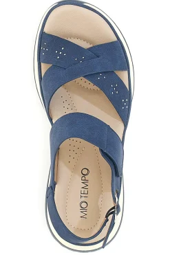 Sandali Navy Con Cinturino Slingback Mio Tempo Mina412