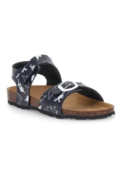 Sandali Navy Con Strappi In Velcro Plantare In Pelle Pitt Kids 45289