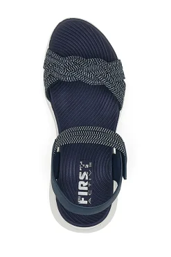 Sandali Navy con Velcro e Fascia Elastica Intrecciata FIRST ACTIVE 3