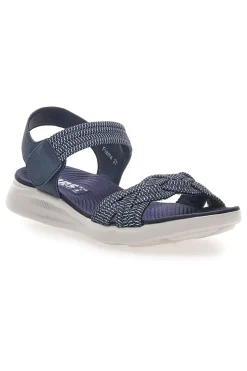 Sandali Navy con Velcro e Fascia Elastica Intrecciata FIRST ACTIVE 3