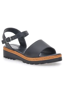 Sandali Neri con Cinturino e Tomaia in Pelle Made in Italy PITTARELLO 3185070811