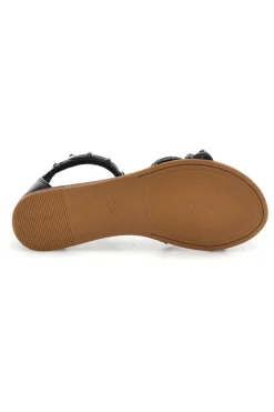 Sandali neri con cinturino alto e borchie Cafè cost RH15