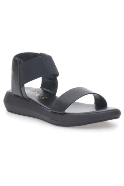 Sandali Neri Con Elastico e Platform Prodotti in Italia Pittarello Focus 19514