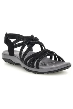 Sandali neri con Memory Foam Skechers Reggae Slim Summer Getaway