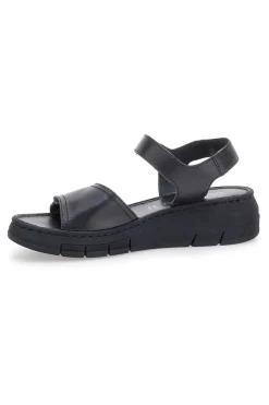 Sandali Neri con Strappi In Velcro Mio Tempo 350005