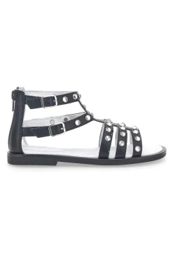 Sandali Neri con Strass Laura Biagiotti 9034