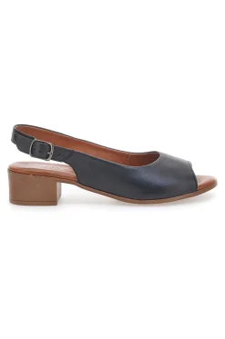 Sandali Neri con Tacco a Blocco e Tomaia in Pelle PITTARELLO LOOK 243065