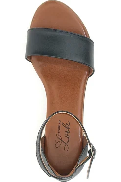 Sandali Neri Con Tacco Basso Pittarello Look 243035