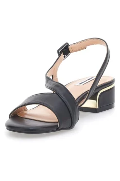 Sandali Neri Con Tacco Basso Mariella Burani 51251