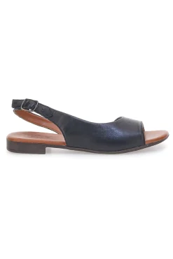 Sandali Neri con Tomaia in Pelle e Tacco Basso PITTARELLO LOOK 225110