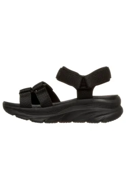 Sandali neri con tripla fascia regolabile Skechers D'LUX WALKER SANDAL SEA-SCAPE
