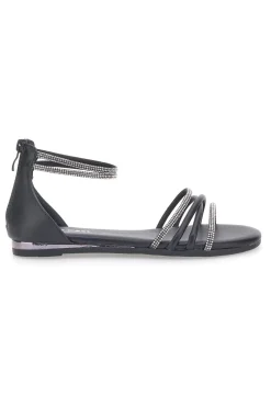 Sandali neri eleganti con cinturino gioiello CAFÉ COST W6