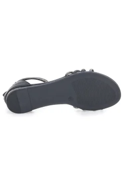 Sandali neri eleganti con cinturino gioiello CAFÉ COST W6