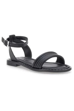 Sandali Neri Flat Con Cinturino Regolabile Pittarello Look DC43877
