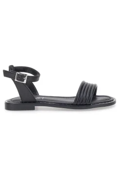 Sandali Neri Flat Con Cinturino Regolabile Pittarello Look DC43877