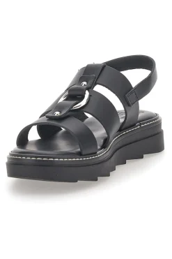 Sandali Neri In Pelle 100% Eco Friendly Pittarello Rock 5835