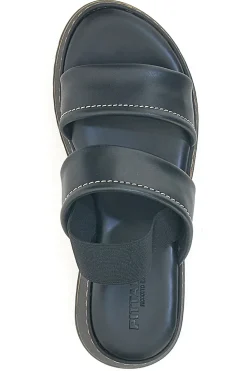 Sandali Neri in Pelle con Platform e Elastico Posteriore PITTARELLO 54874