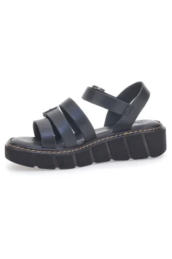Sandali Neri In Pelle Made in Italy Pittarello Rock 5836/P