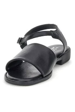 Sandali neri in vera pelle con fascia e cinturino Pittarello focus 222210