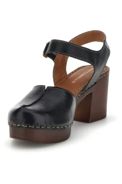 Sandali neri in vera pelle con tacco Pittarello 1145971