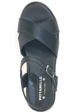 Sandali Neri in Vera Pelle con Platform PITTARELLO LOVE 3270101