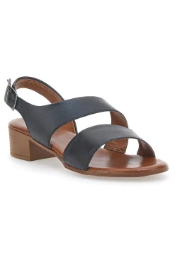 Sandali Neri In Vera Pelle Con Tacco 4 Cm Pittarello Look 243080