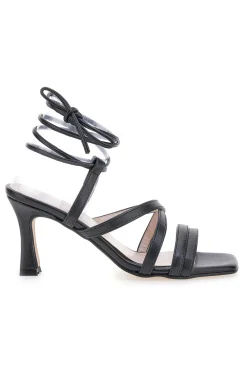 Sandali Neri Lace-Up Con Tacco 9 Cm Pittarello Glam 3615