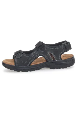 Sandali neri sportivi con strappi Superga S86U292
