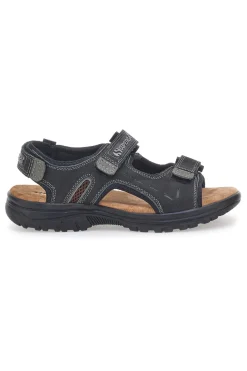 Sandali neri sportivi con strappi Superga S86U292