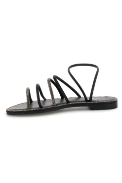 Sandali nero flat Mon dieu PRE9350