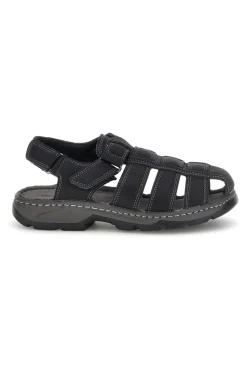 Sandali nero punta chiusa strappo regolabile Jerpoint M8557